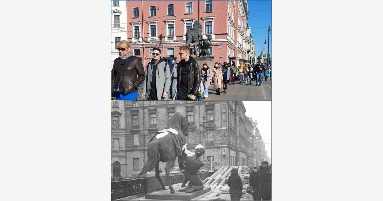 Siege of Leningrad anichkov bridge horse statue st. petersburg tour war