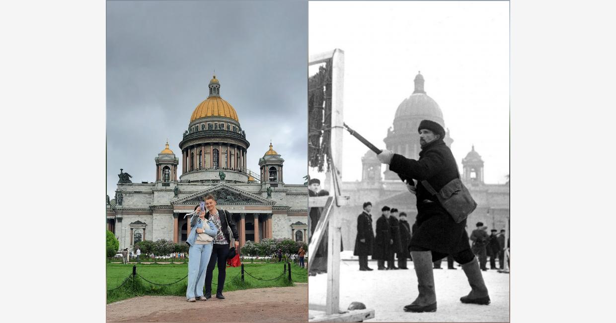 St. Isaac's square bayonet practice siege of Leningrad
