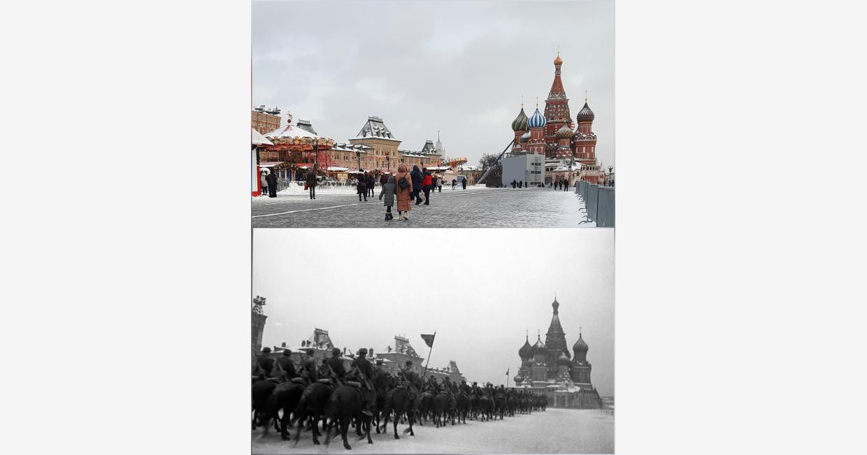 Moscow Red square cavalry 1941 parade