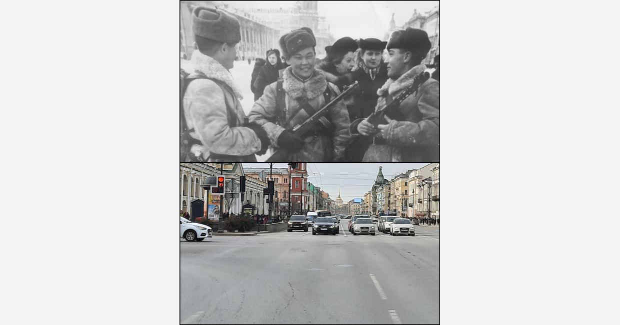 red army soldiers nevsky prospekt breakthrough of the siege of Leningrad