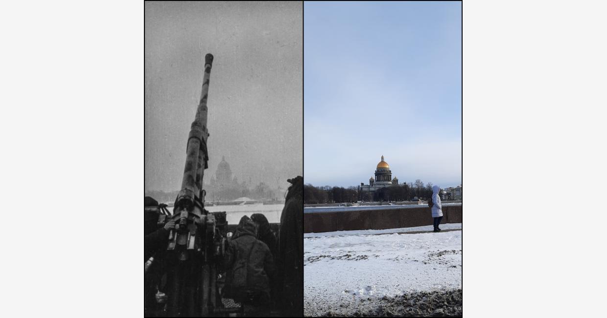 AA gun Neva Leningrad siege St. Petersburg