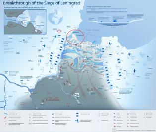 map breakthrough siege leningrad 1943