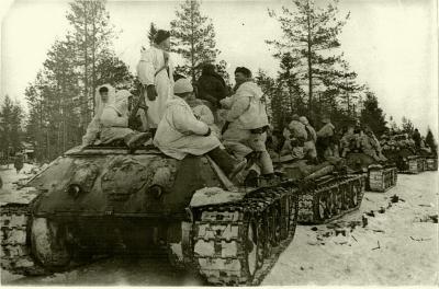 Red Army tanks troops tanks siege of Leningrad