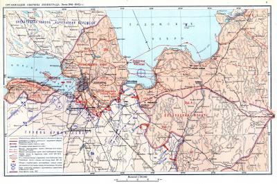 Operational map Leningrad Front 1941 september december