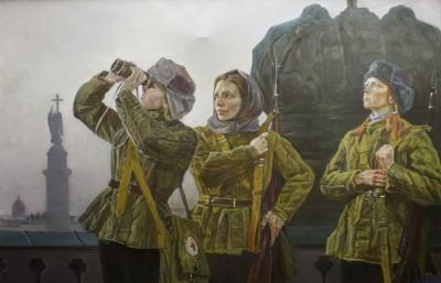 mpvo girls painting leningrad siege war st. petersburg